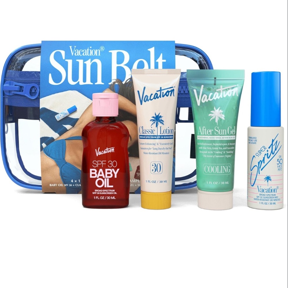 Vacation Inc Sun Belt Suncare Set - Red, Blue, Green